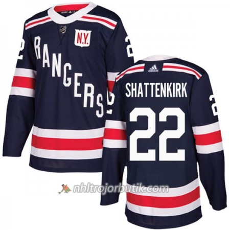 Män Ishockey New York Rangers Tröja Kevin Shattenkirk 22 Adidas 2017-2018 Marinblå 2018 Winter Classic Authentic